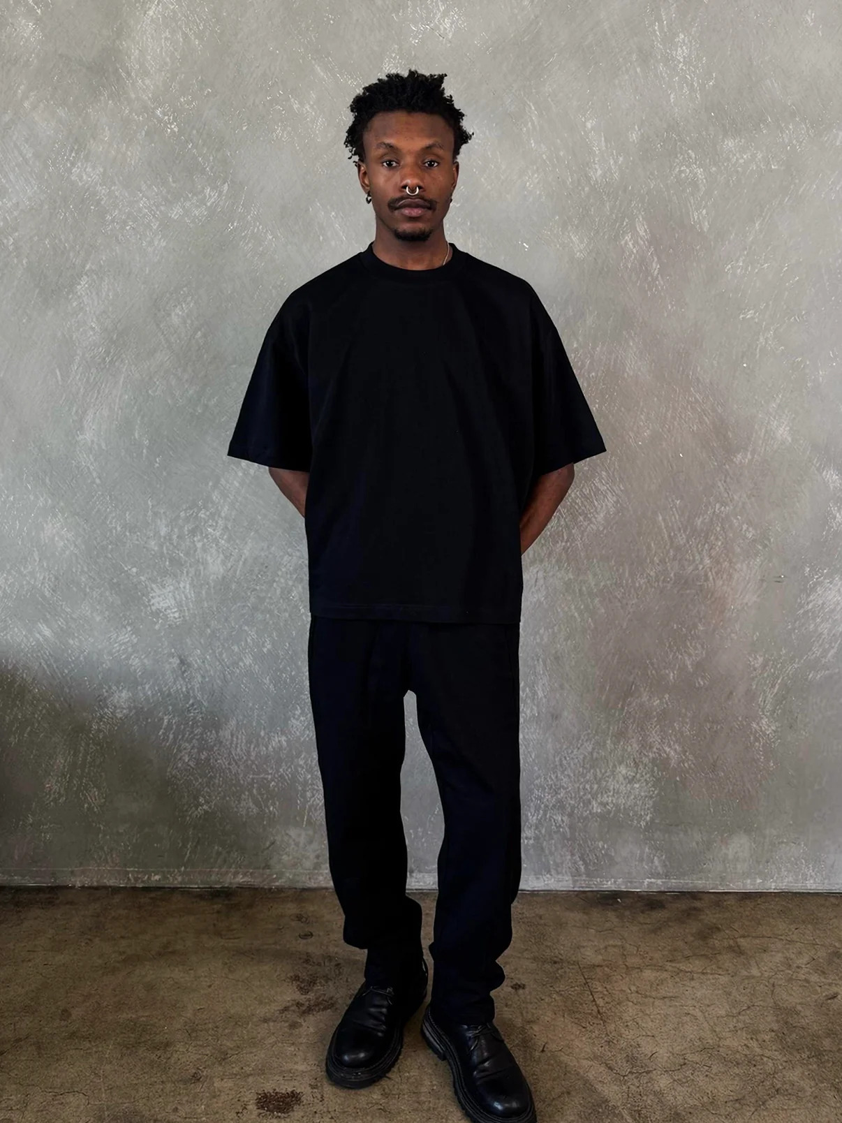 MADE IN LOS ANGELES | PLEATED STRAIGHT SWEATPANTS - BLACK [MIT-PS1]