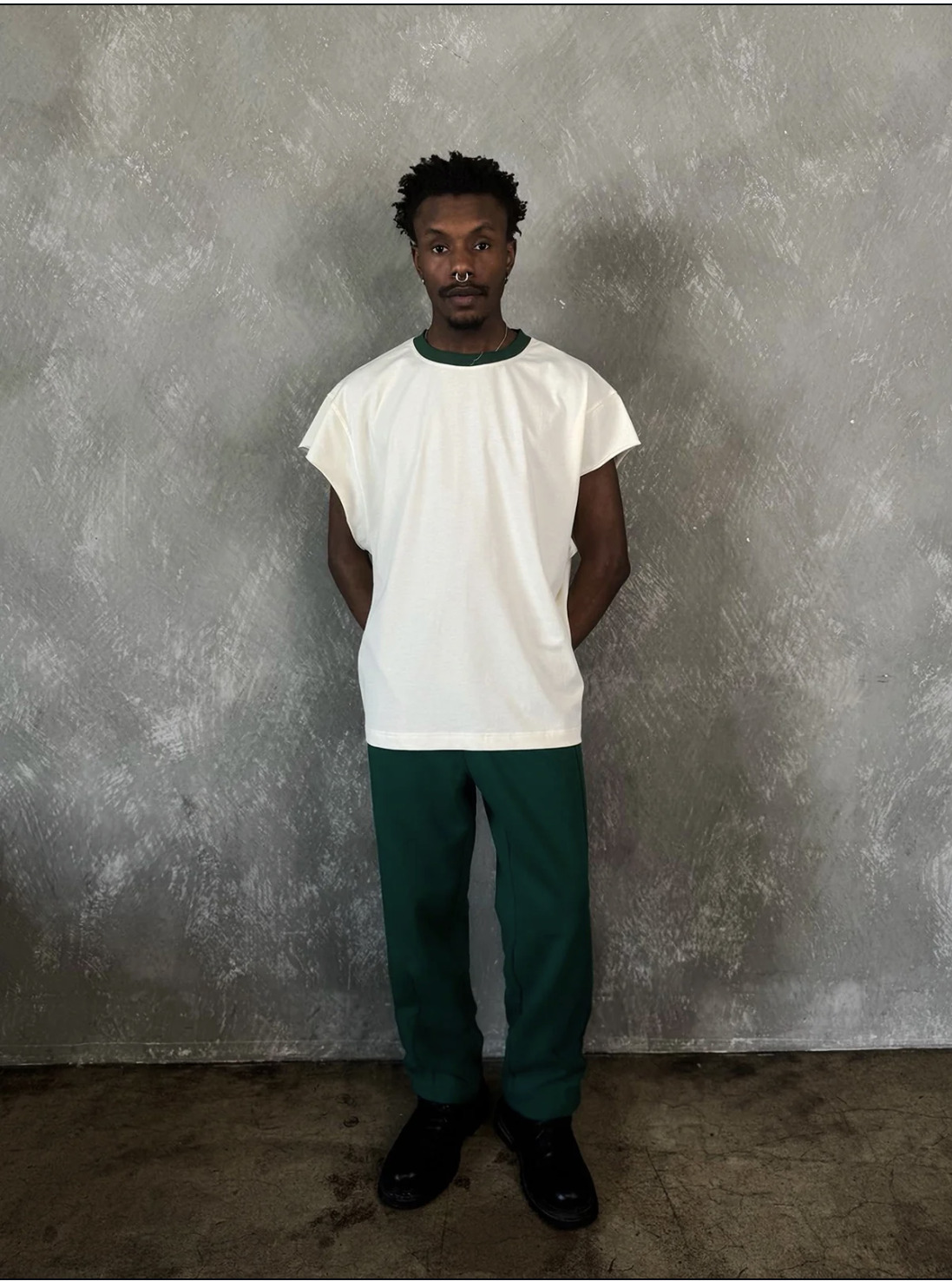 MADE IN LOS ANGELES | PLEATED STRAIGHT SWEATPANTS - DARK GREEN [MIT-PS1]